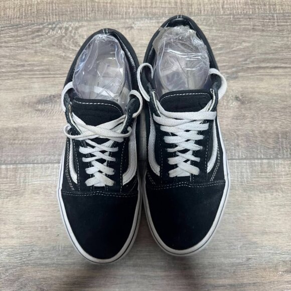 Vans Old Skool Black Suede Lace Lace Up Sneakers Women's Size 7.5 - Picture 2 of 7